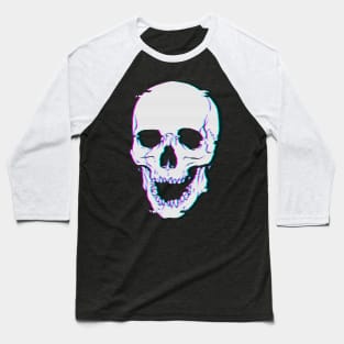 Glitch Skull Baseball T-Shirt